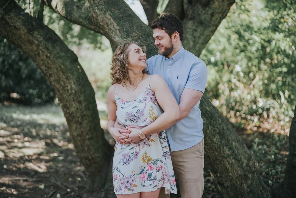 Couple enjoying a relaxed moment together at Bangor Castle