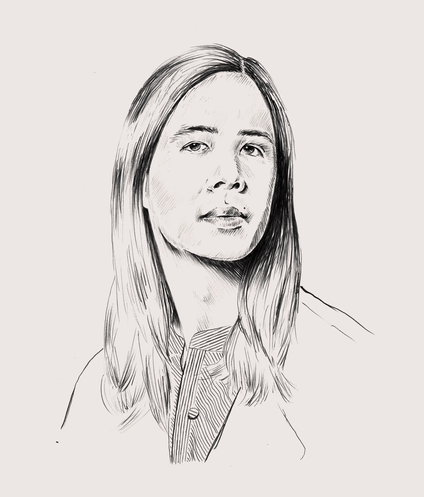 Illustration/Portrait of William Fan by Caroline Marine Hebel for Achtung Mode