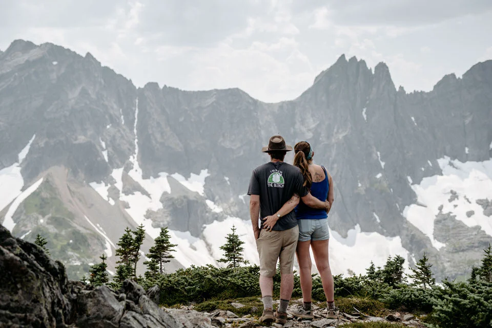 Exploring the North Cascades for their engagement session