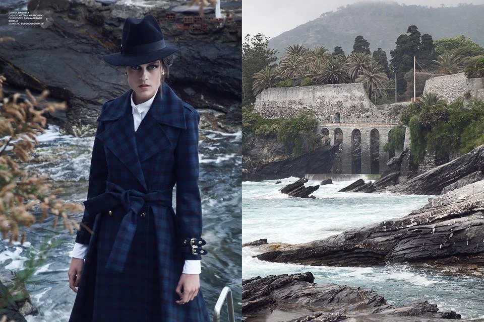 Kittima Aw 16 coat on Podiumlatinoamerica Magazine september issue.