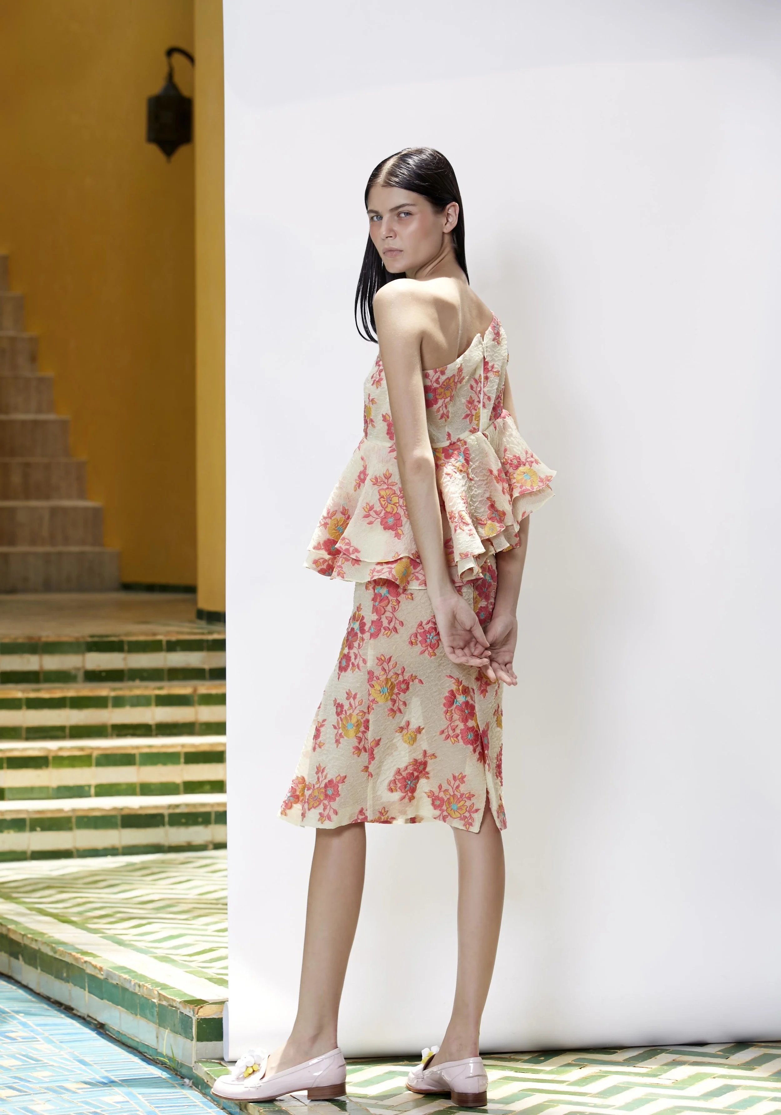 Jacquard embroidered Pink