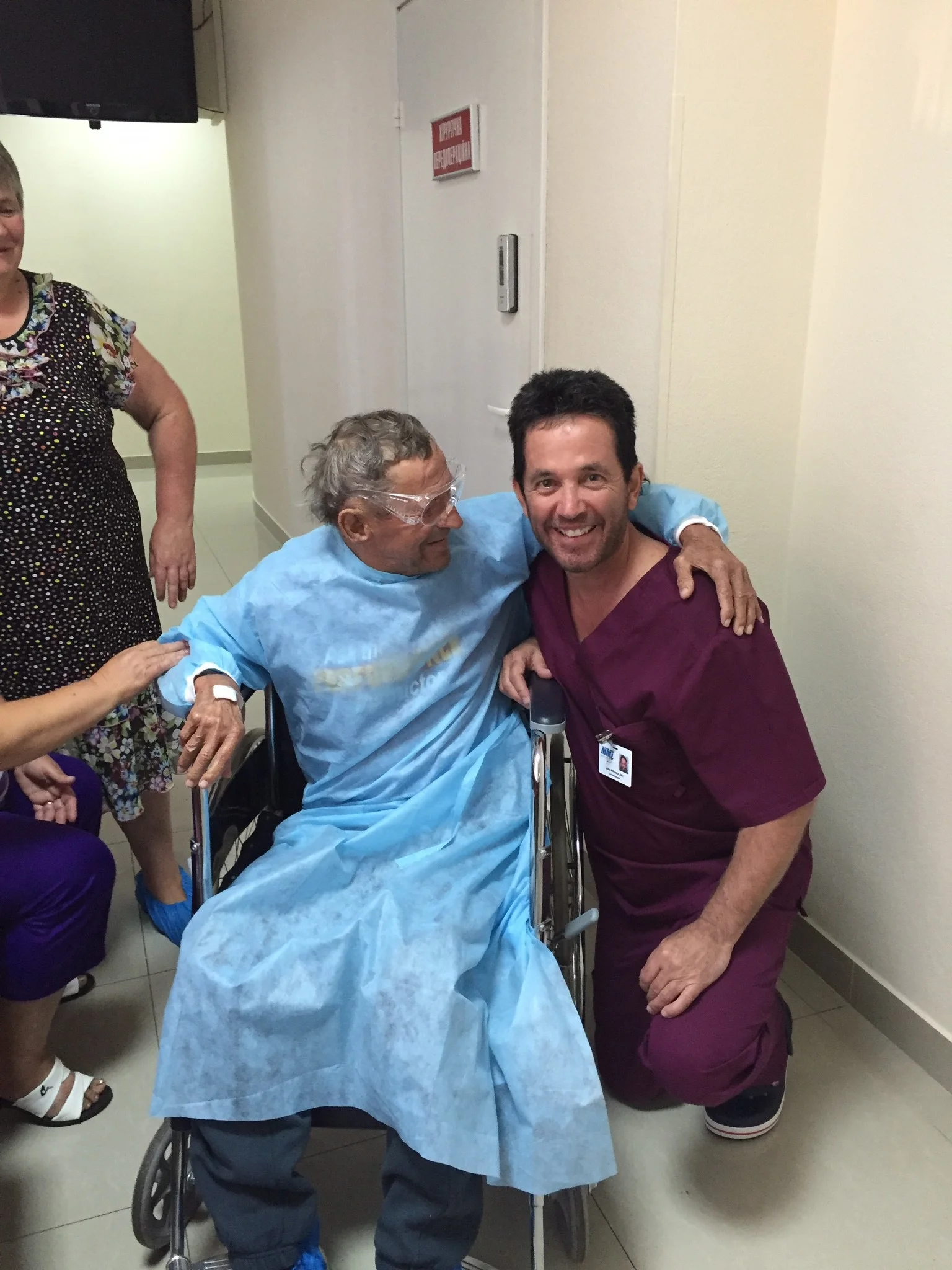 Dr John Wilkinson and patient