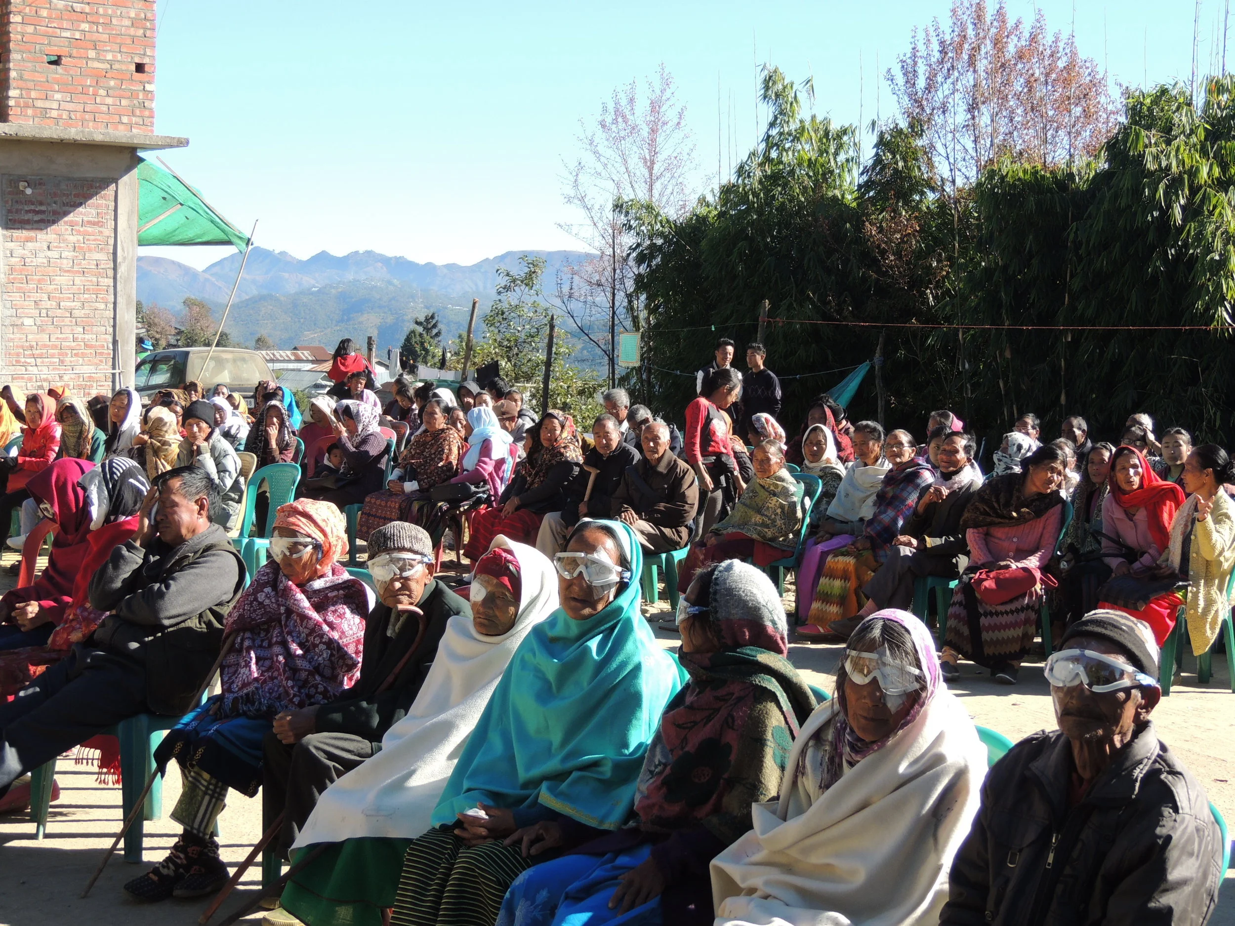 People waiting patiently to receive post-op care.