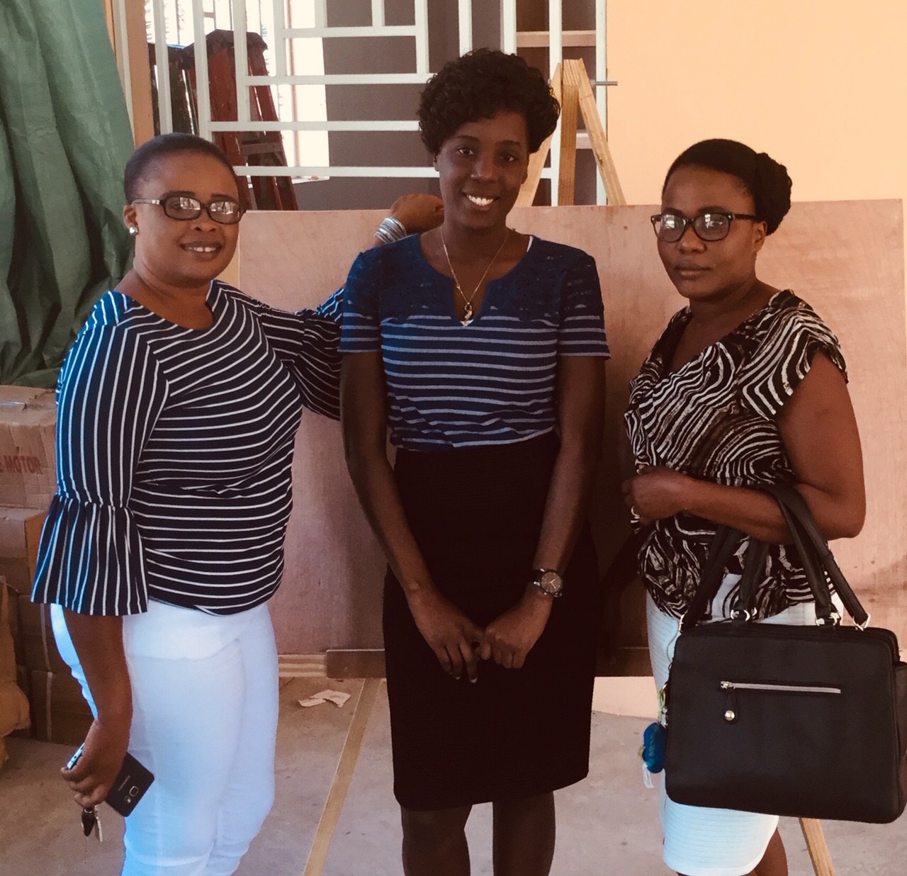 A big thank you from the staff and 24 students at the sewing school in Cap Haitian, Haiti. The pic directly below (left to right) shows .. our Business Director, our Registered Nurse (Clinic), and Sewing Instructor.jpg