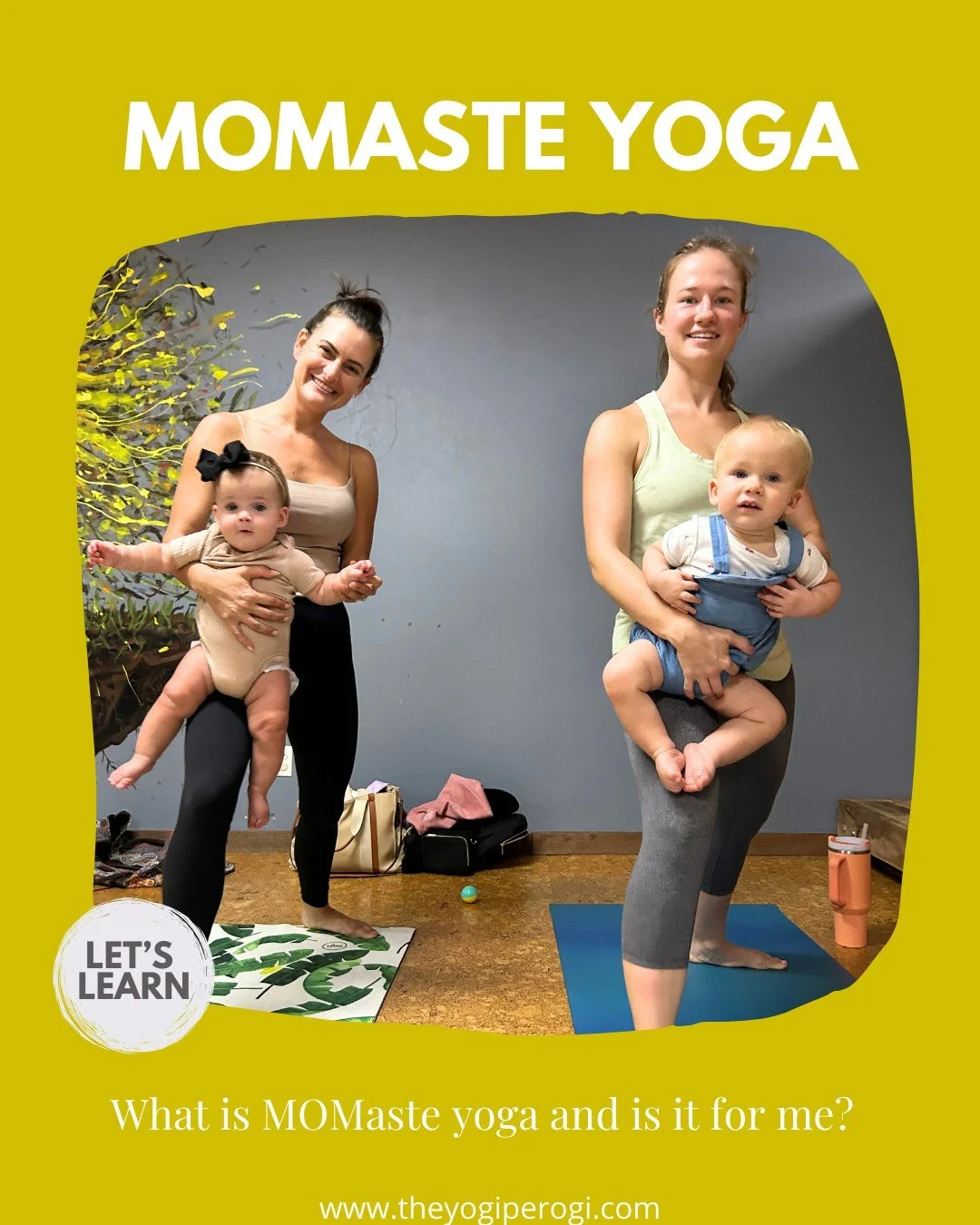 MOMaste: Mom + Baby Yoga 👪

MOMaste is a yoga class designed specifically for moms and their babies (6 weeks to barely walking). It&rsquo;s a gentle way to ease back into movement postpartum while bonding with your baby and connecting with other mom