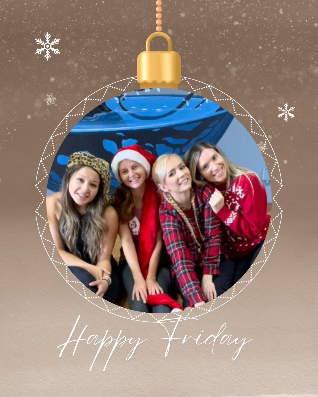 Happy Friday from Yogi Perogi!

Only two more weekends until Christmas&hellip;which means it&rsquo;s the perfect time to step out of the bustle and into some grounding on your mat. Come reset with us this weekend. ✨

Tonight:
🎄 Christmas Vinyasa- 7p