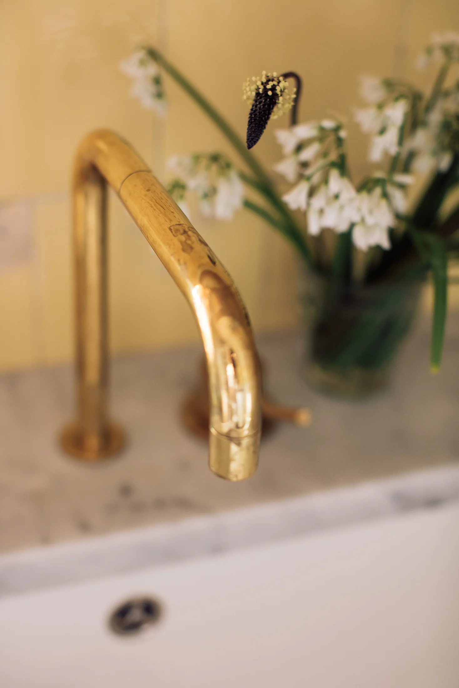 Burchdaume London, Jersey & Guernsey. Kitchen interior design – contemporary brass kitchen taps