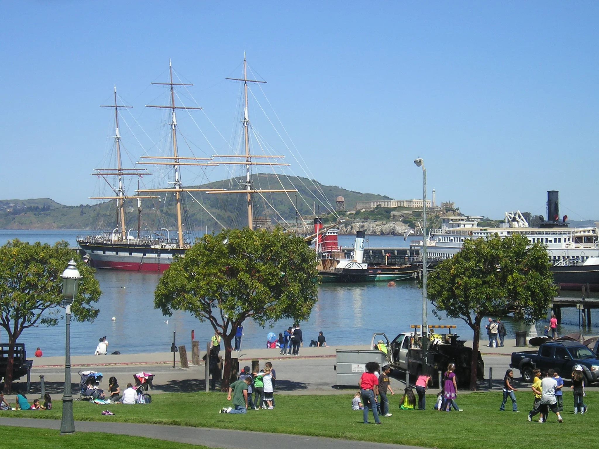 You can board the Balclutha at Hyde St. Pier and then visit the Maritime Museum at Aquatic Park