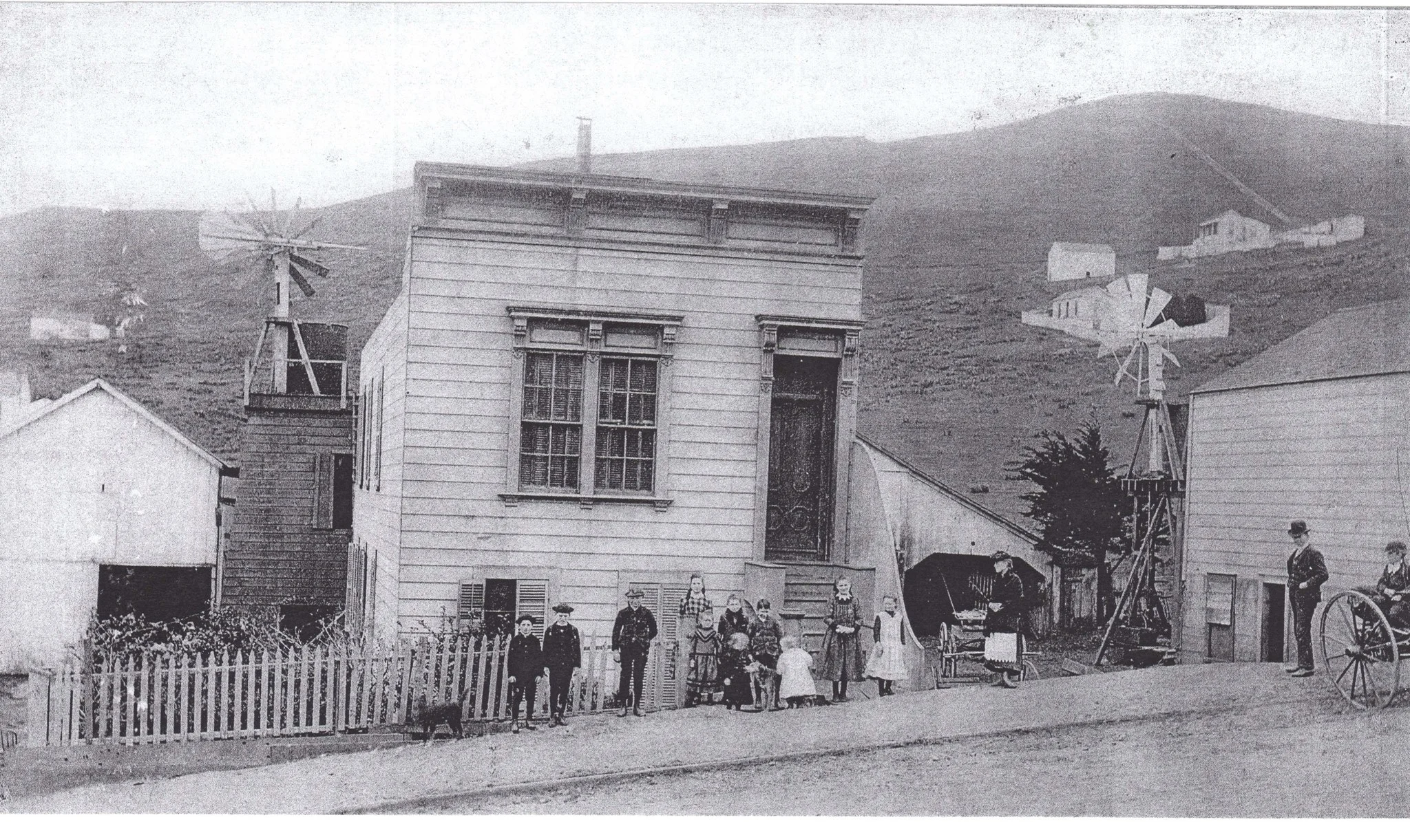 The original Mitchell's Dairy Farm at 18th & Noe streets from 1890