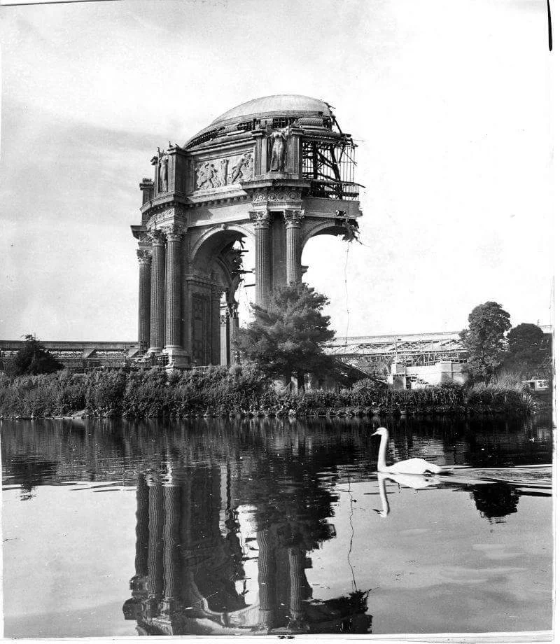Rebuilding the Palace of Fine Arts in 1964