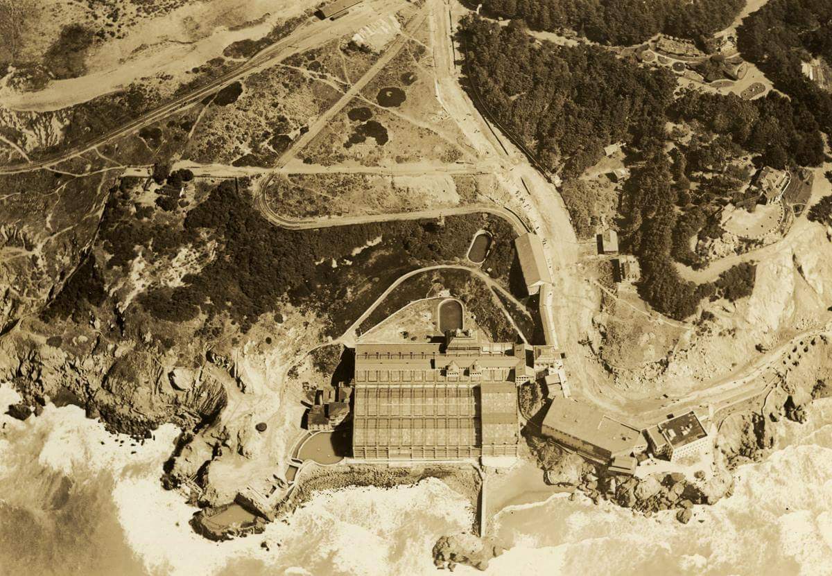 Arial view of Sutro Baths