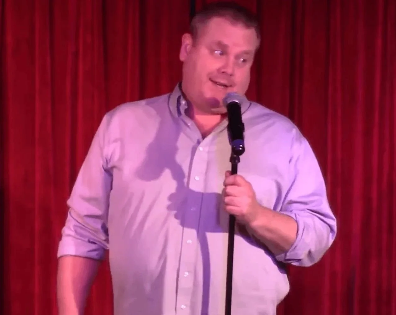 SK Morton performing at The Alameda Comedy Club
