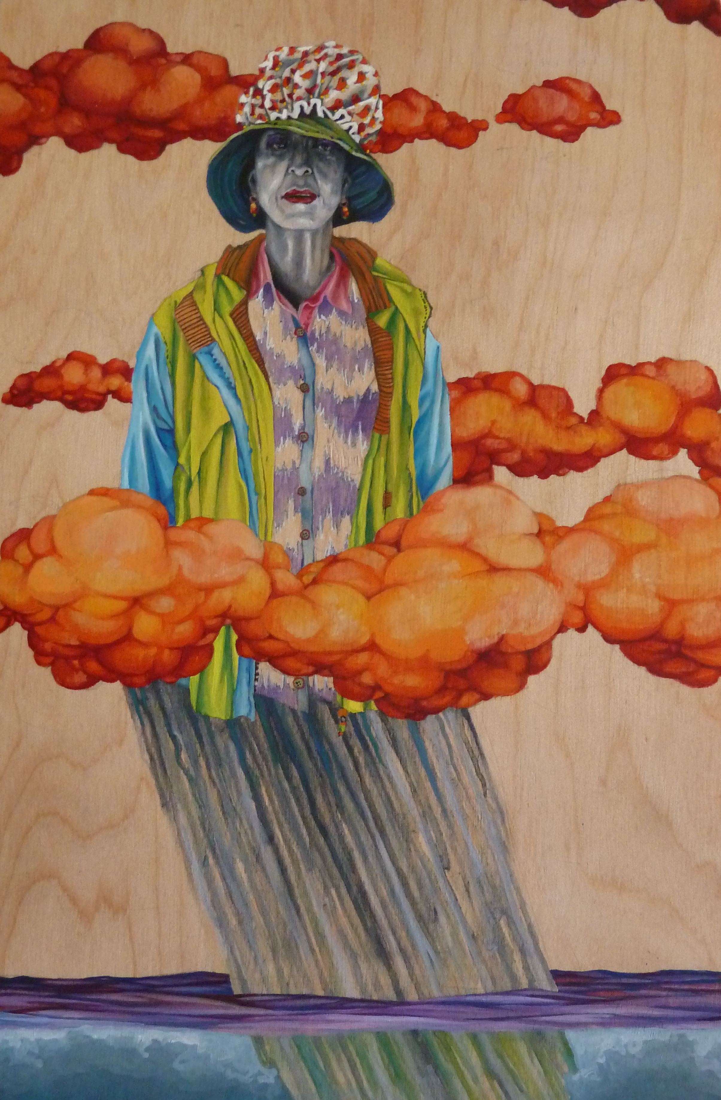 Washed Up, Washed Out, gouache on panel, 10" x 6.5" 2013.