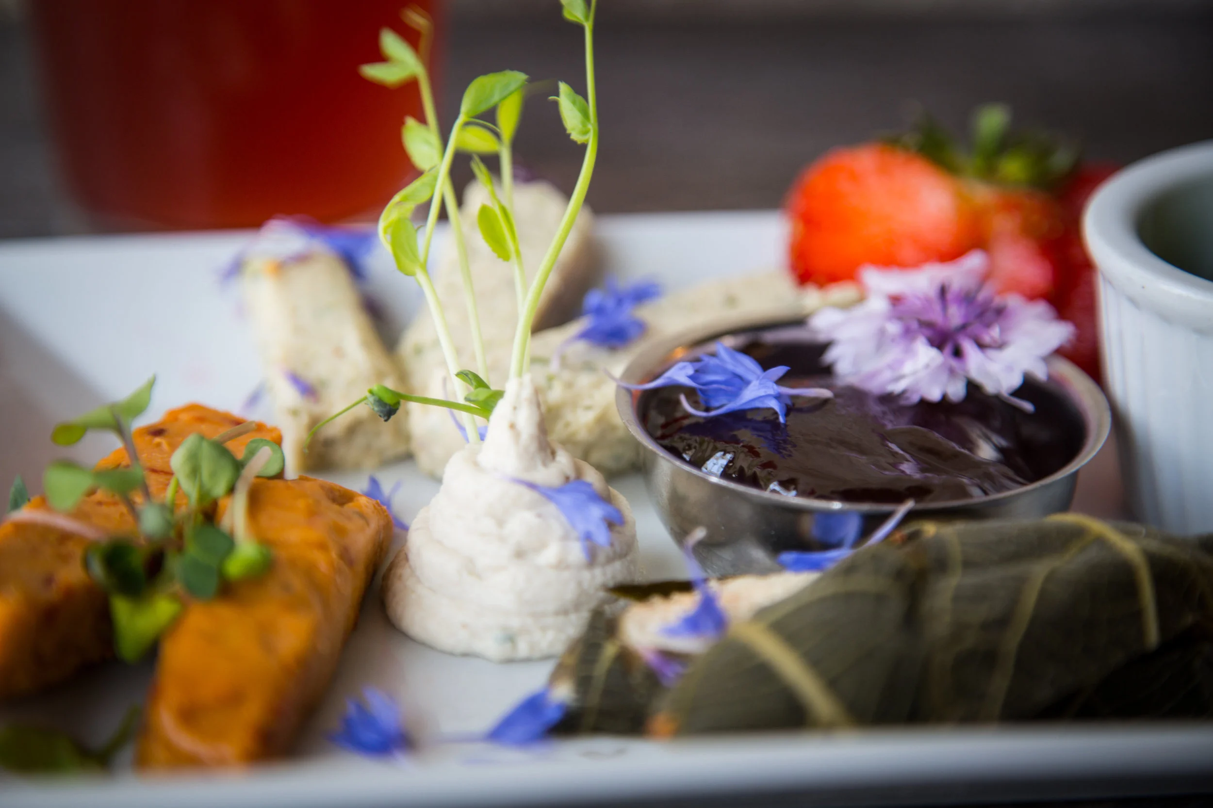 vegan cheese plate (made with nuts)