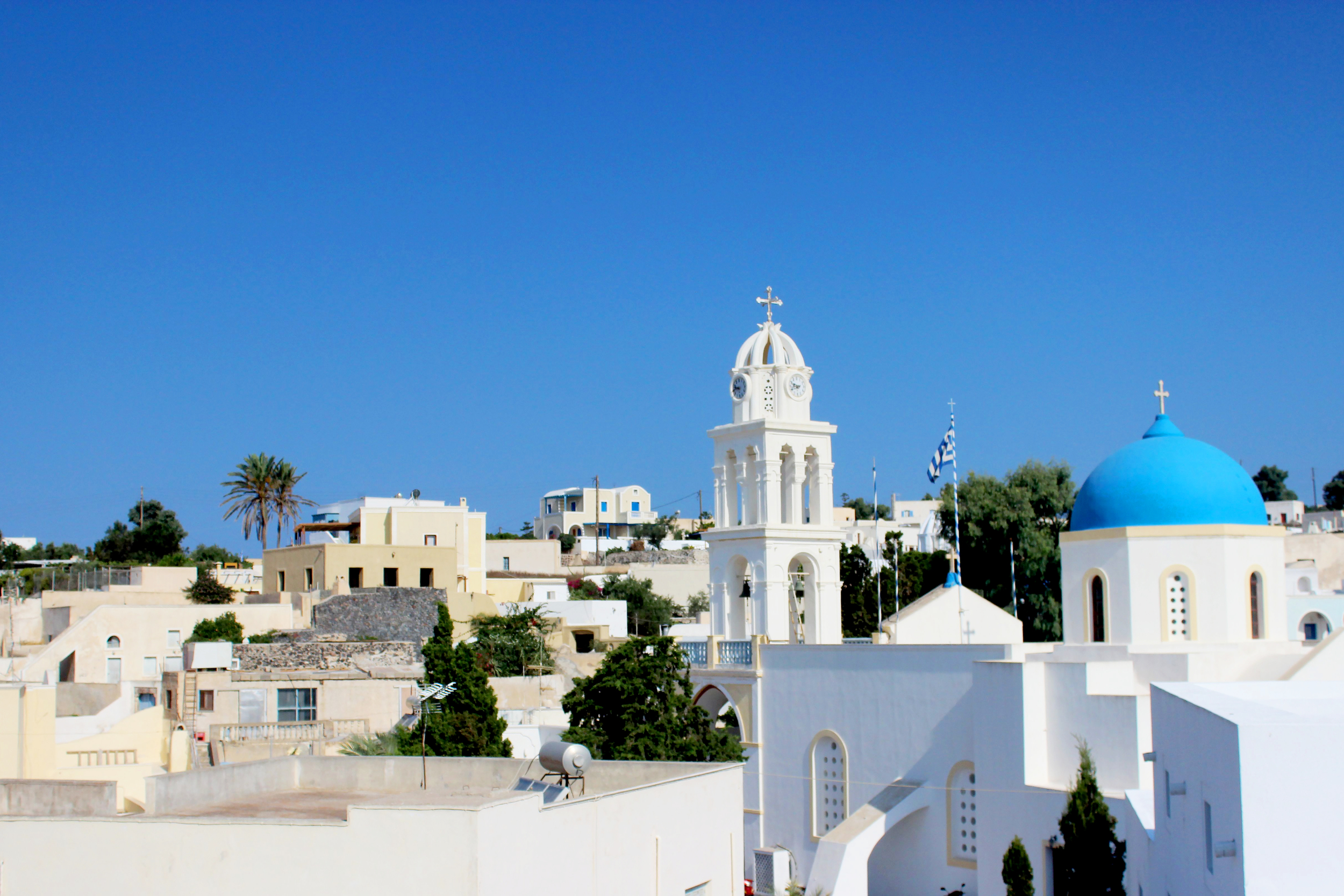 View of the town Megalochori from Vedema