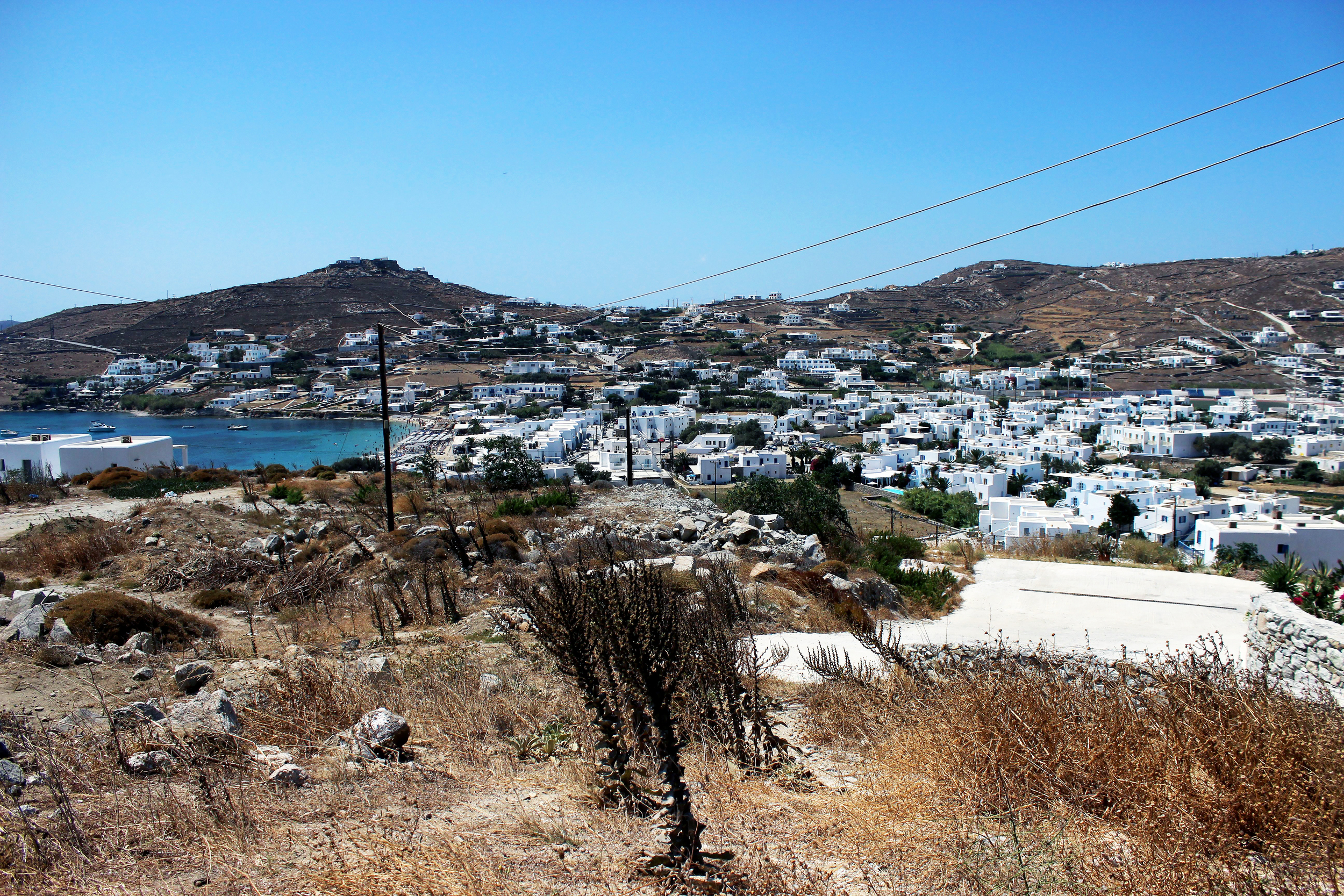 Overlooking Ornos Beach