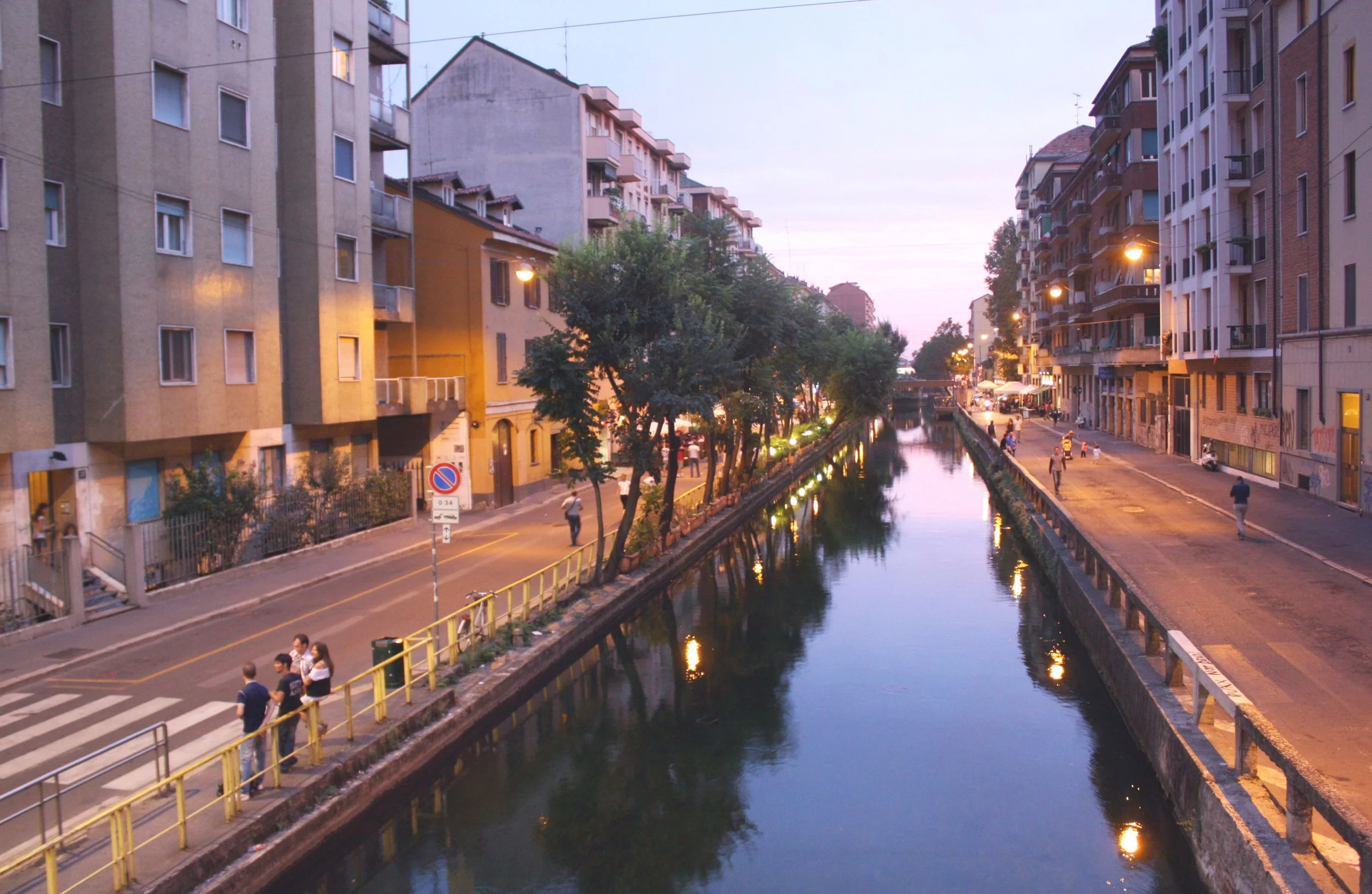 Navigli at sunset