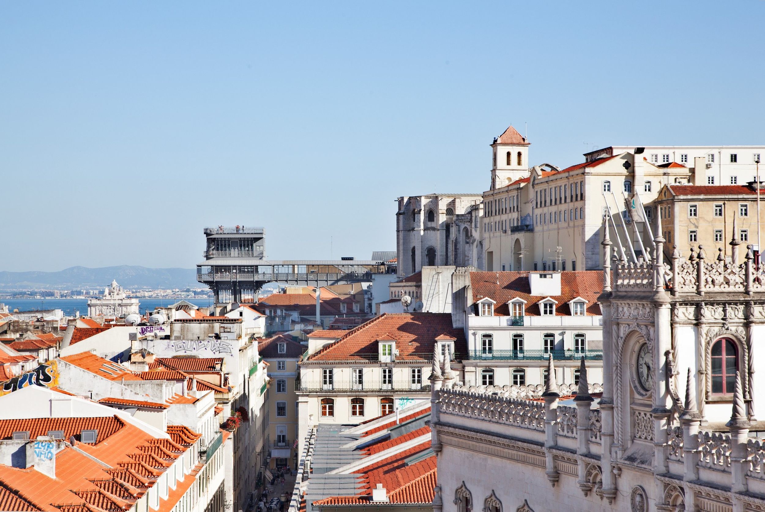 A final look over our rooftop towards the Tagus River
