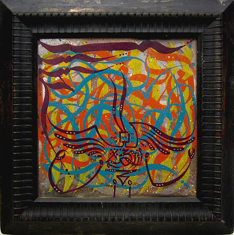 Mix media on panel 8in x 8in Owned by Private Collector Location: Savannah, GA