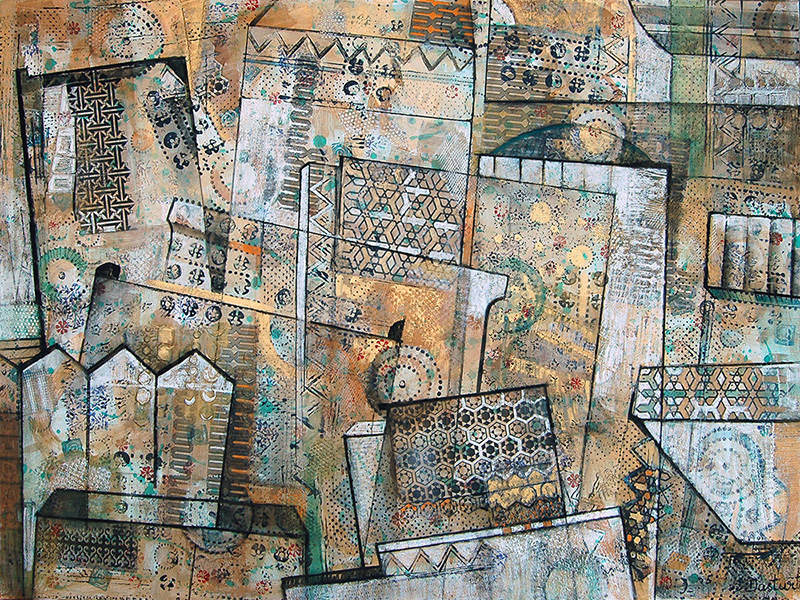 Delna Dastur All that Glittlers is not Gold, 2013 Mixed Media 30"x40"
