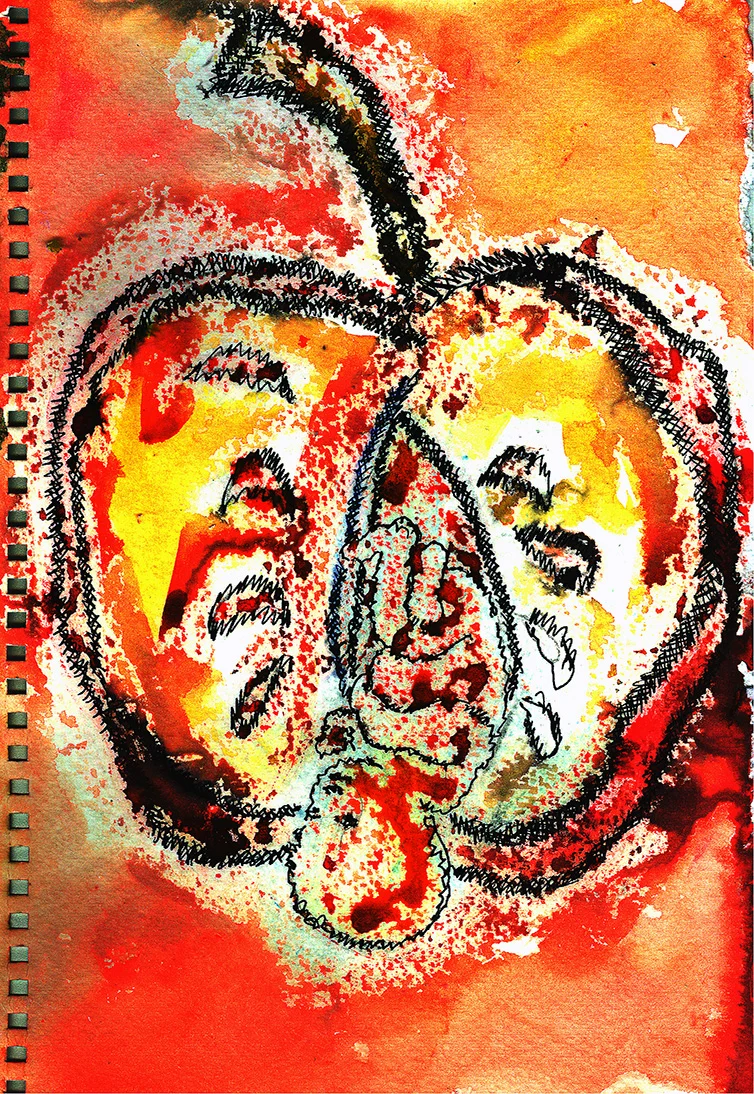 Mumtaz Hussein Adam's Rib, 2013 Watercolor and Gouache 3" x 5"