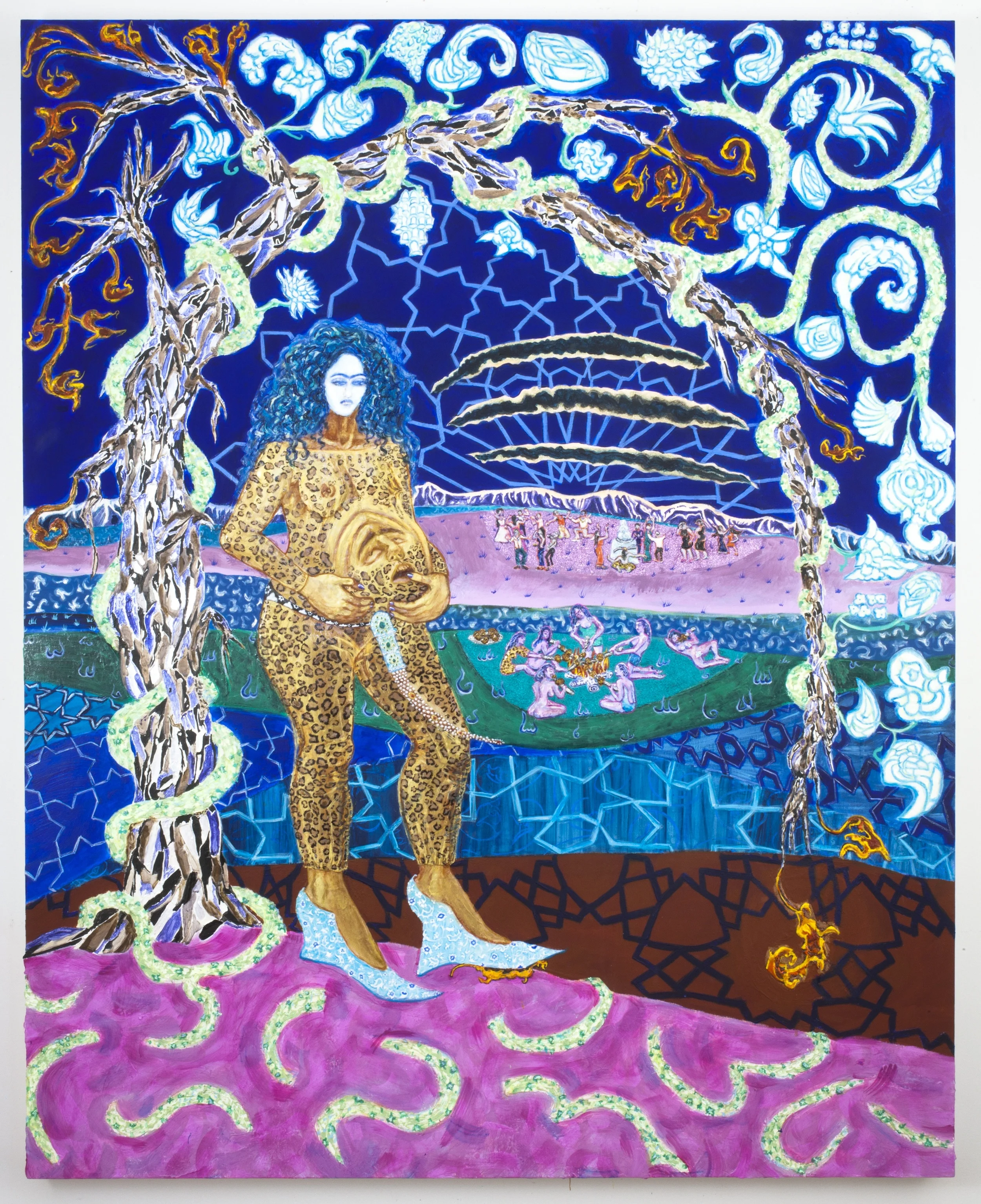 Salome, 2010, Gesso, acrylic and glitter on panel, 60 x 48 in