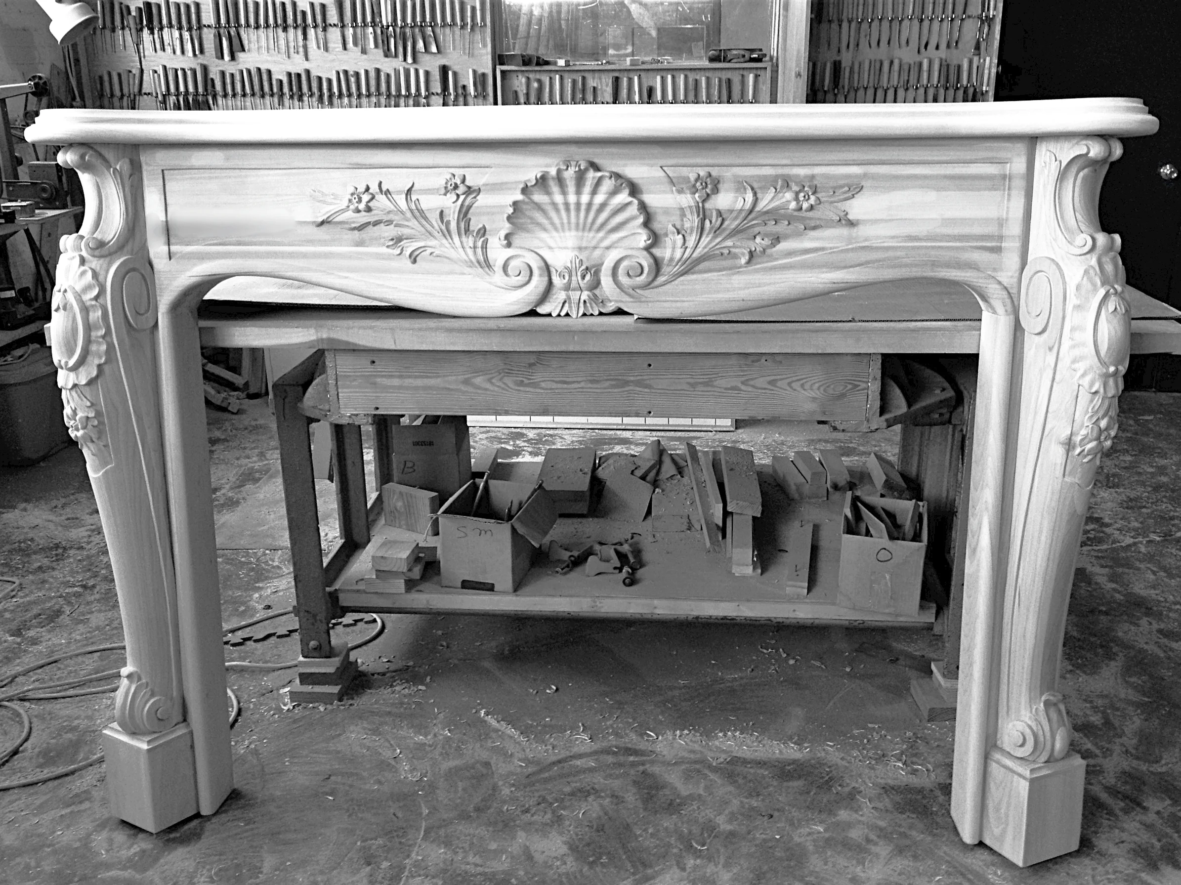 Louis XV Style Mantel.JPG