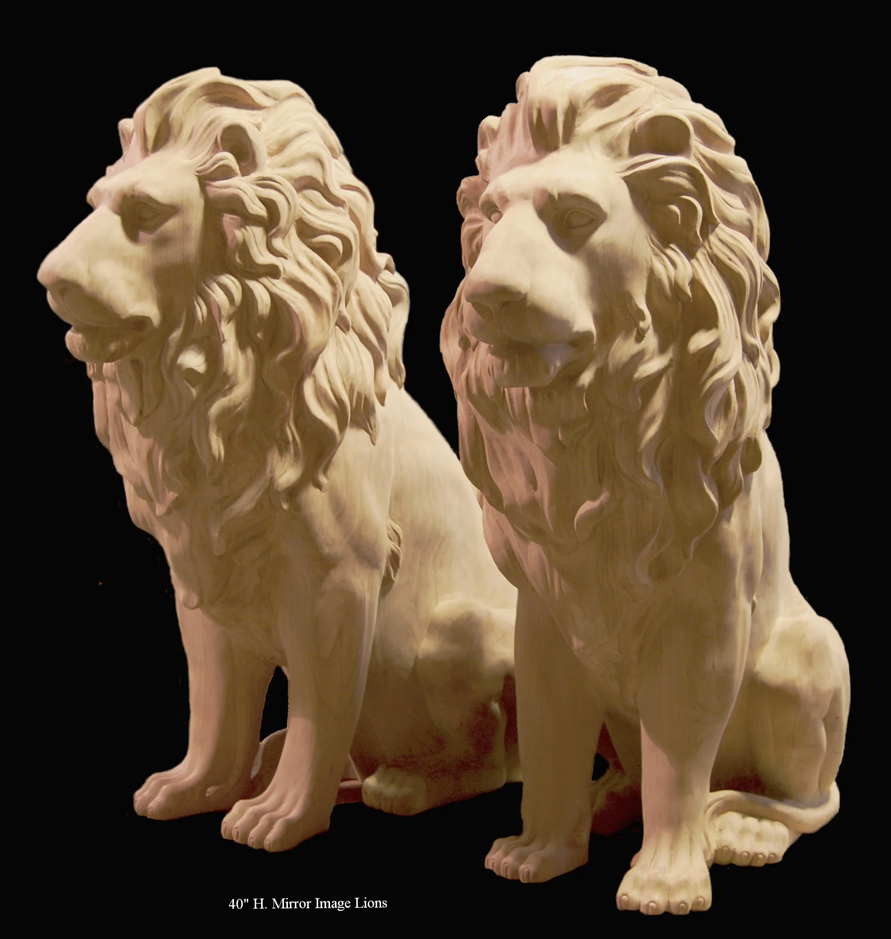 40 In. Tall Mirror Image Cherry Lions