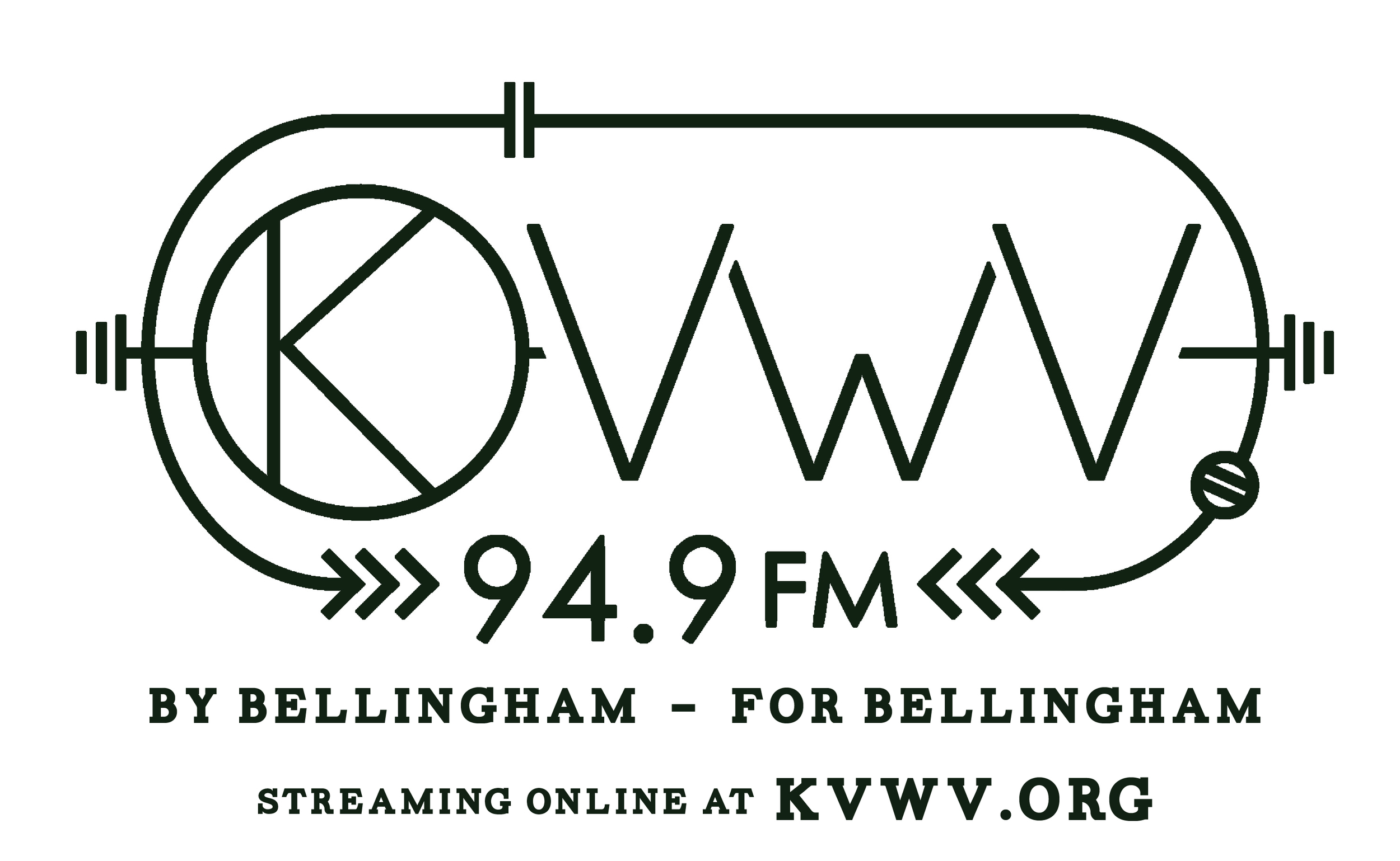  Logo design for KVWV radio station in Bellingham, WA 