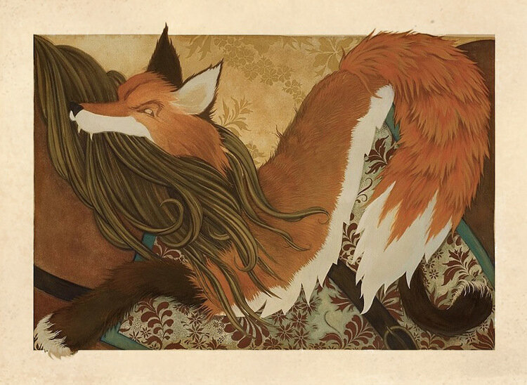 "Lucky", gouache on paper (sold) 