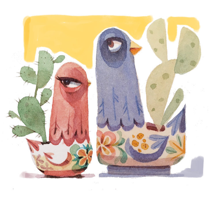 Personal work (ceramic hens)