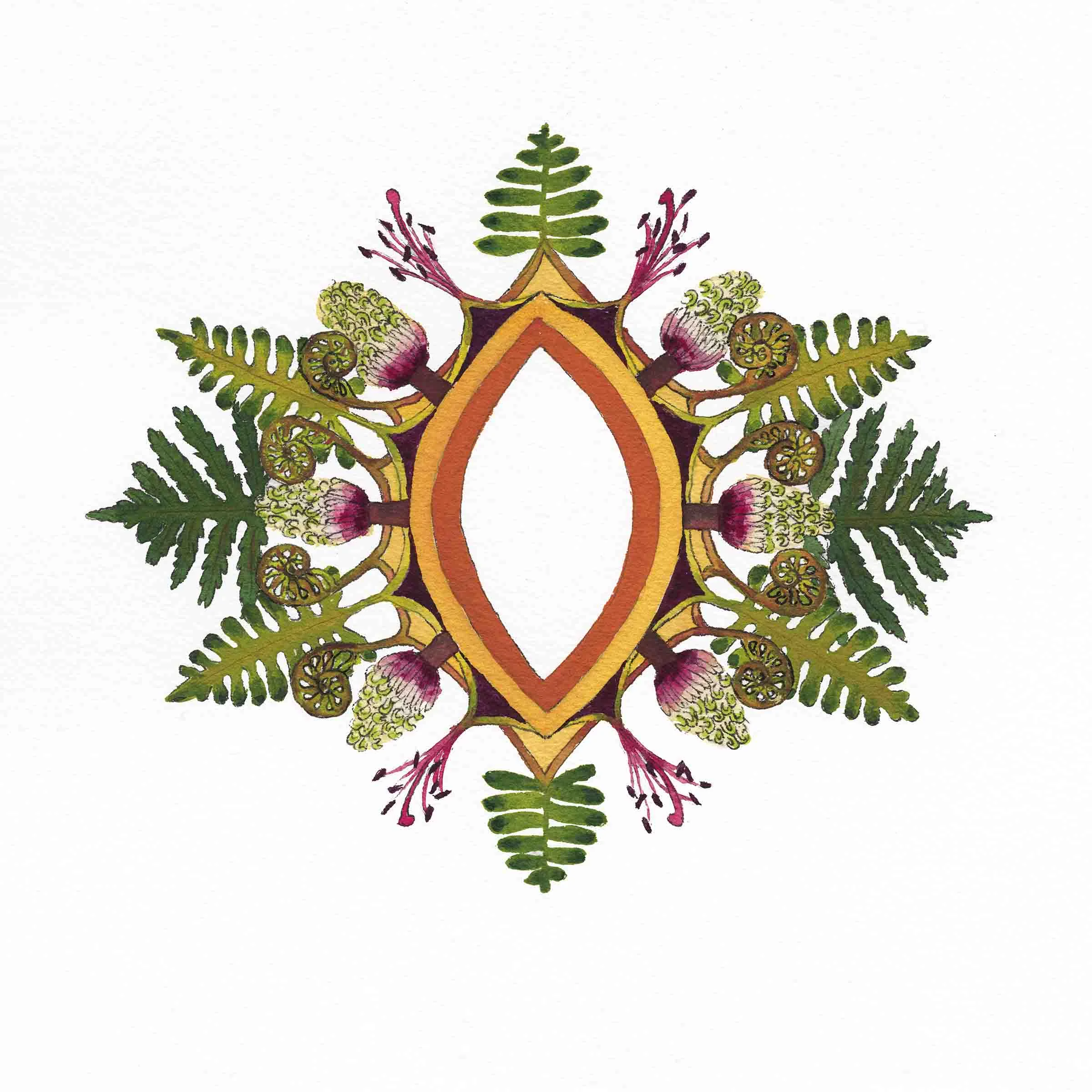 Magnolia Mandorla: Ferns