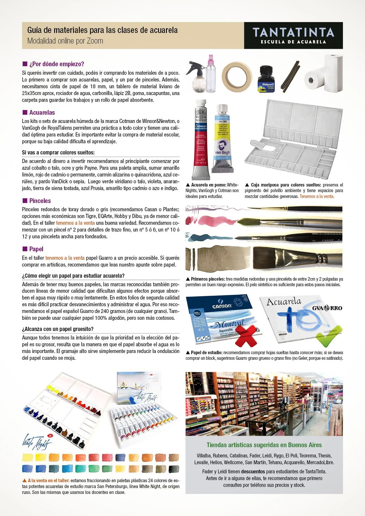 Guía de materiales para clases online