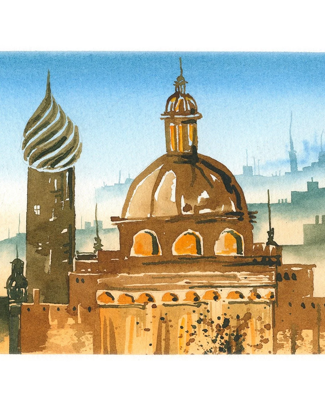 Ejercicios urbanos 🎨 

#clasesacuarela #tantatinta #acuarela