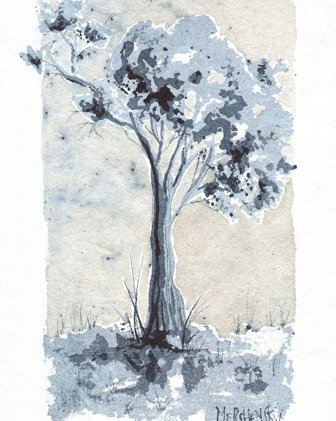 Ejercicio &aacute;rboles 🎨
Por nuestro profesor @vmerchensky 

#acuarela #escueladeacuarela #tantatinta