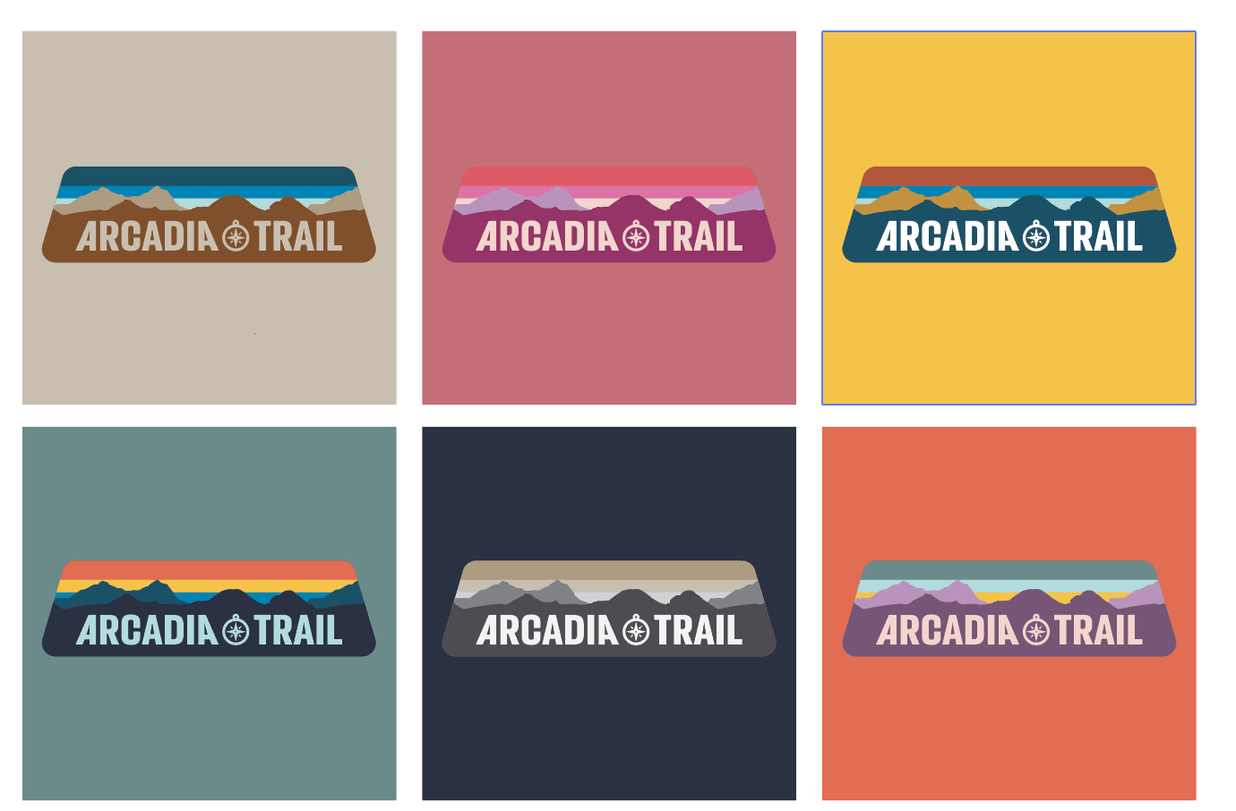  Arcadia Trail Brand Product Logo Design 