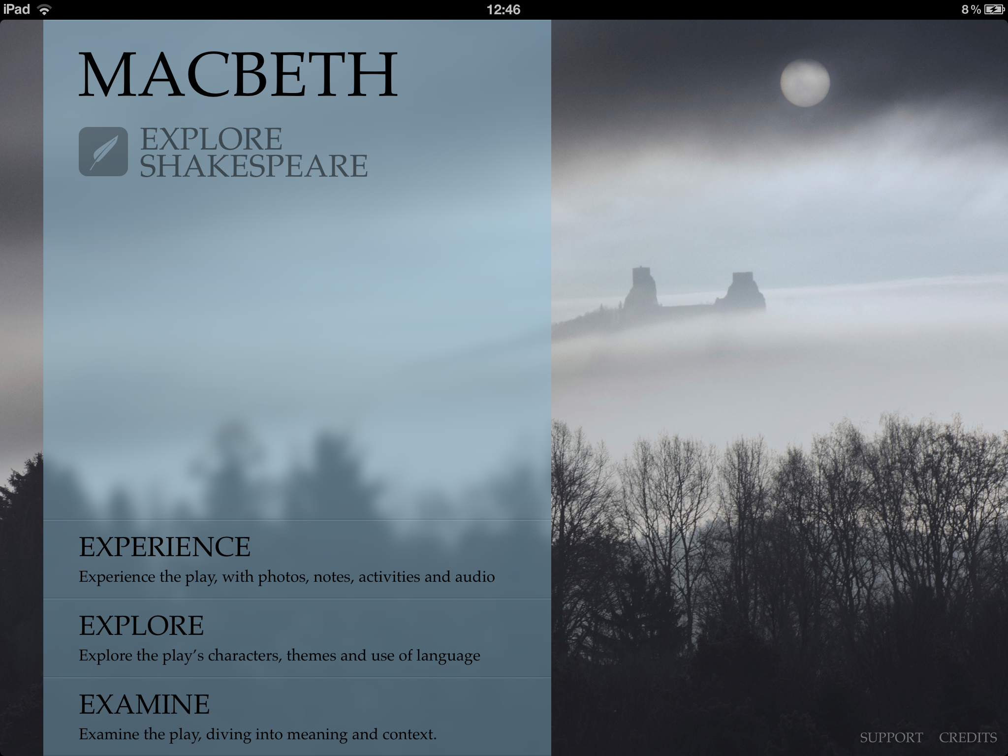 Macbeth Home screen.png