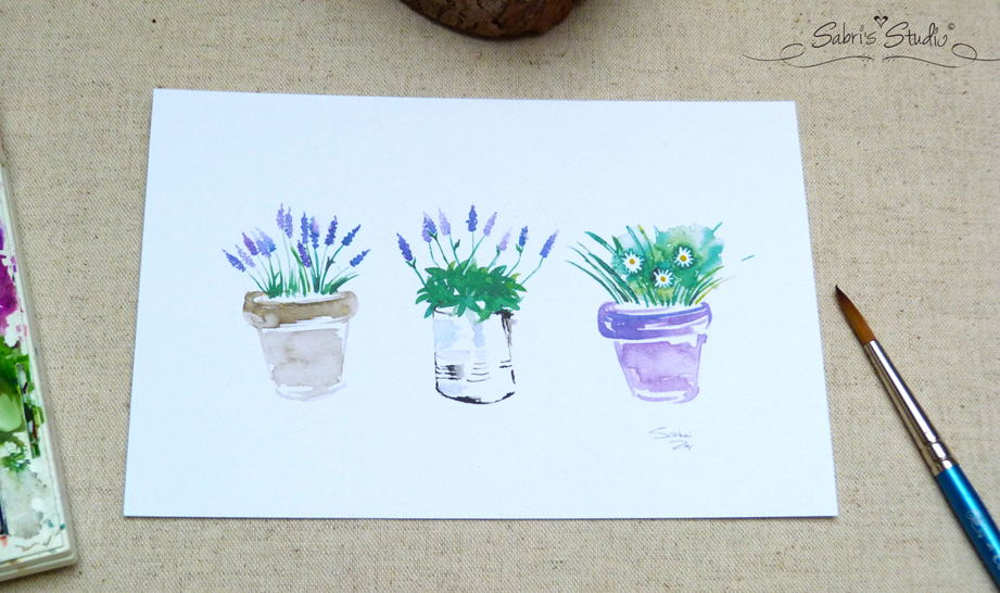 Lavender and Daisies watercolor print.jpg