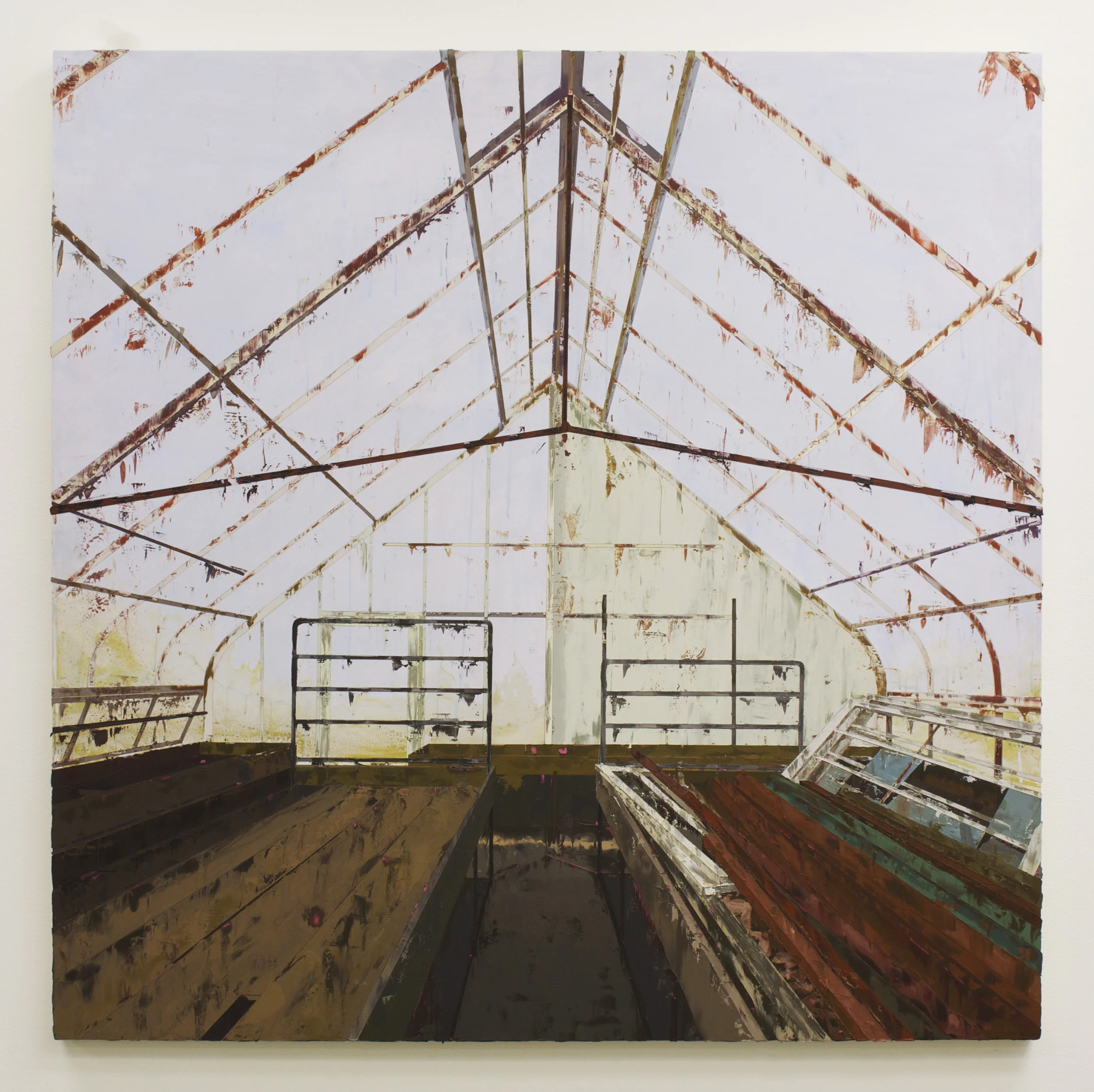 Greenhouse 2011 Acrylic on canvas over panel 48x48 in