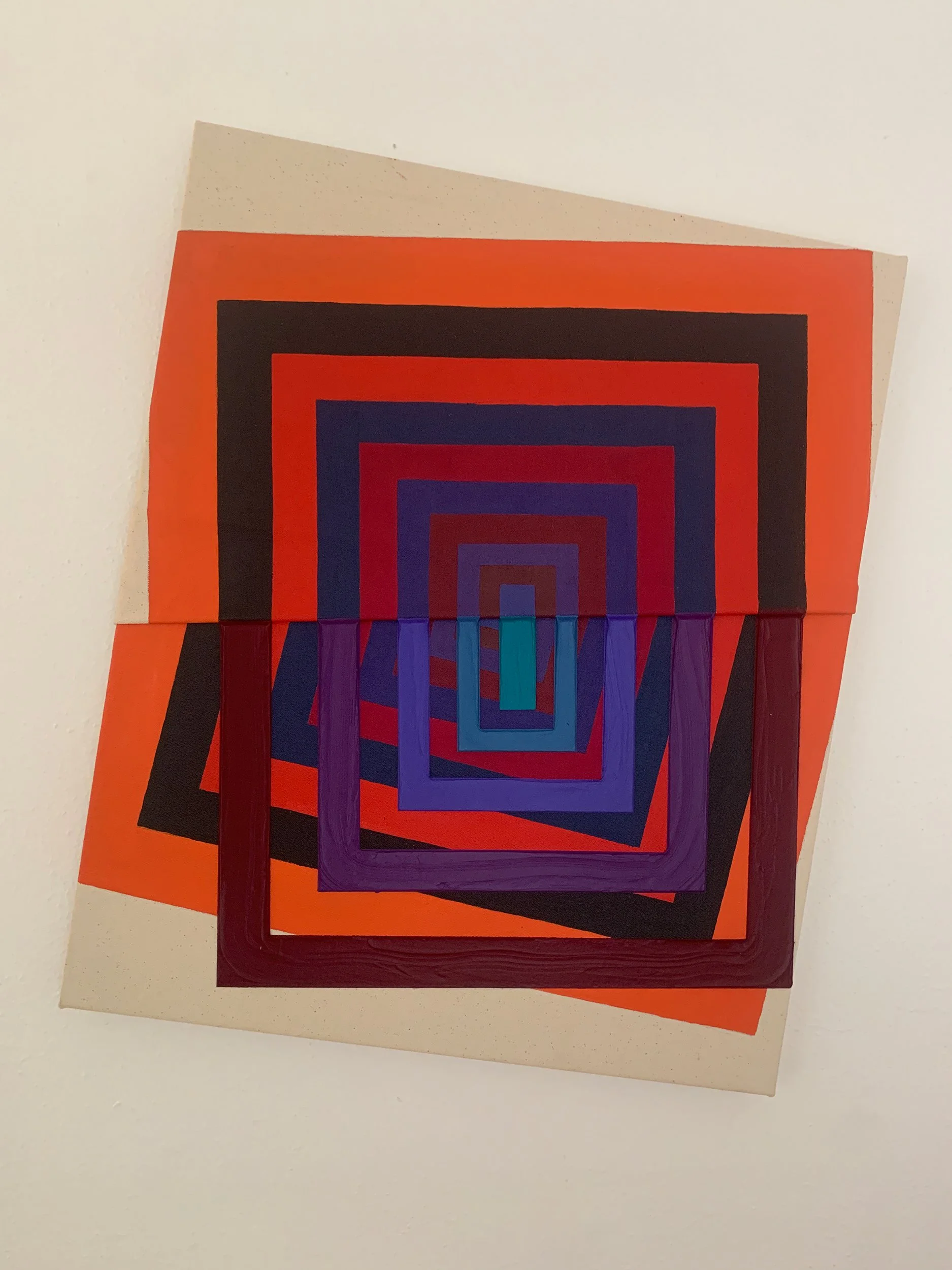 Come Correct 2023, acrylic on folded canvas, 30 x 24in
