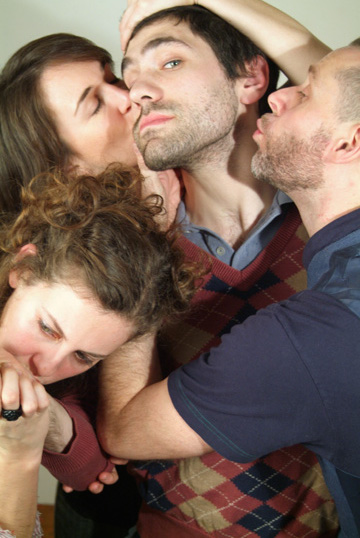 The Map & The Machine (excerpt 2007) Choreographed and Performed by everything smaller (Jessica Jolly, Donnell Oakley & David Schmidt) with Guest Performer & Visual Artist John Peery @ Triskelion Arts