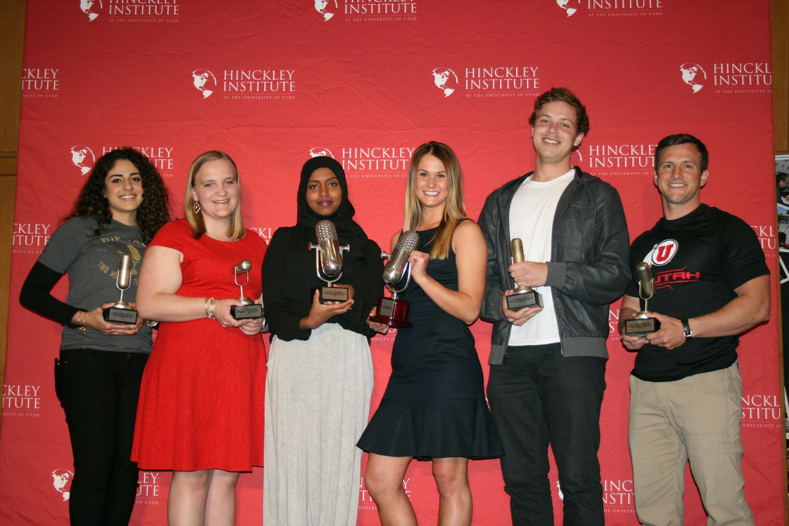 The winners from Left to Right: Nora Abu Dan, Rachael Palmer, Sabrina Abdalla, Emily Glende, Devin Price, and Chaz Allen.