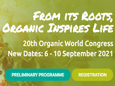 Organic World Congress (OWC); Sept 9-Oct 9, 2021; Rennes, France