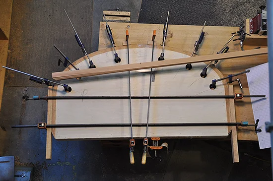 Headboard detail of the spindle bed for the guest house, designed by IBID. Fabrication and photography: The Joinery