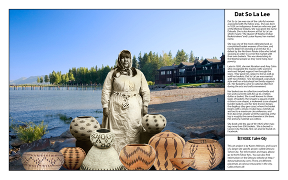 "Dat So La Lee" from Women in Tough Terrain, Detours: Tahoe City, by Karen Atkinson