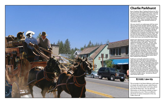 "Charlie" Parkhurst, from Women in Tough Terrain, from Detours: Tahoe City, by Karen Atkinson
