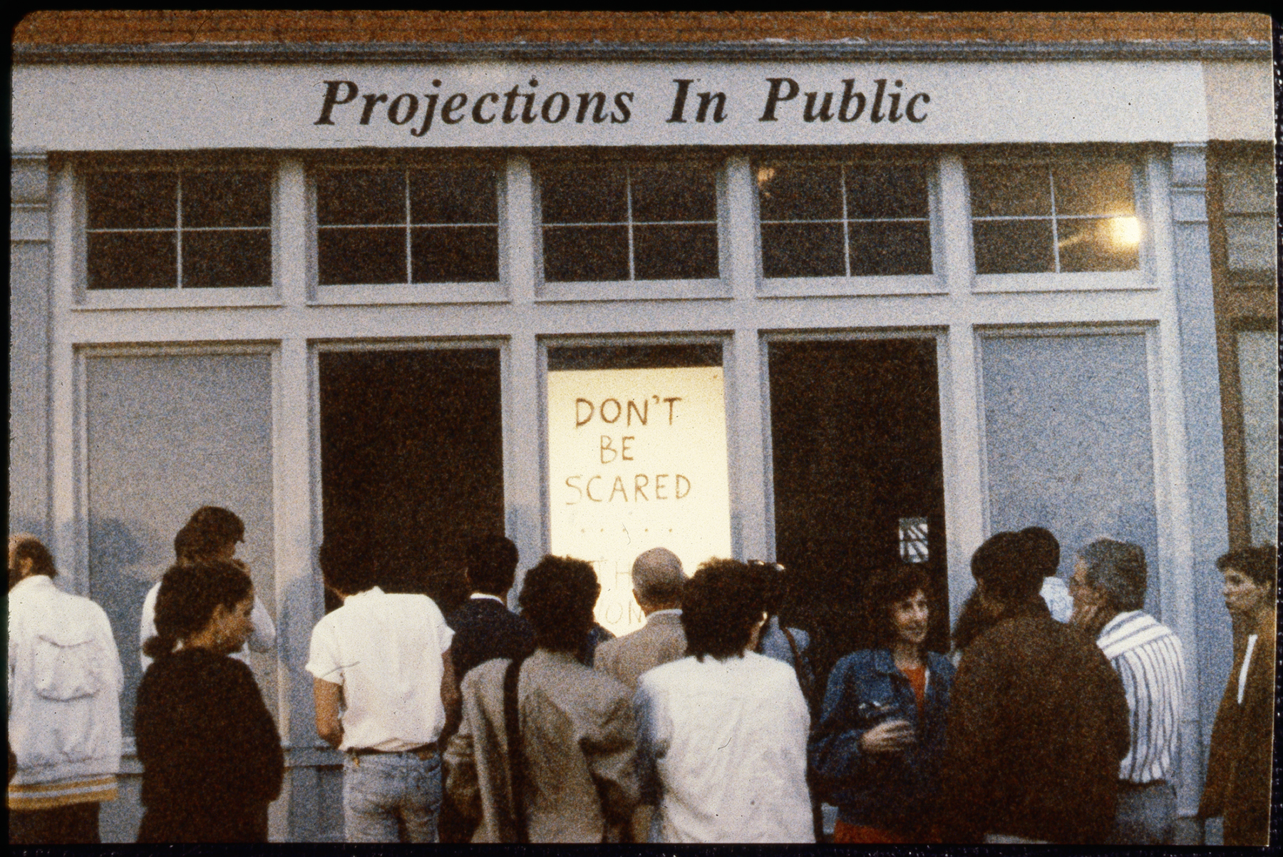Projections in Public: Cleveland, curated by Karen Atkinson, image by Beverly Naidus