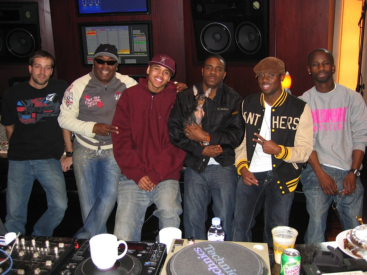 In the studio with Chris Brown