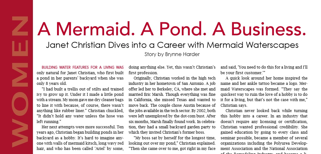 A Mermaid. A Pond. A Business.