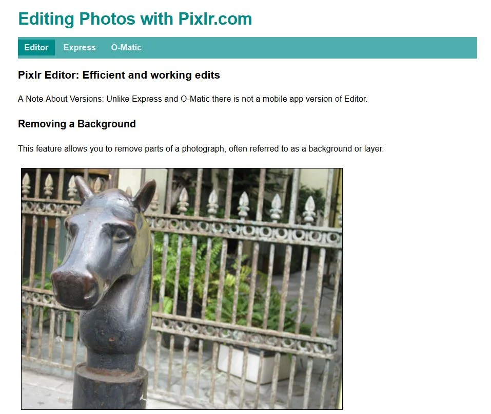 Editing Photos -- HTML and CSS